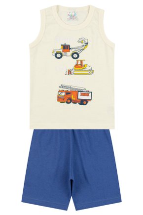 Pijama Infantil Masculino Meia Malha Born To Work - Primo's Gueda