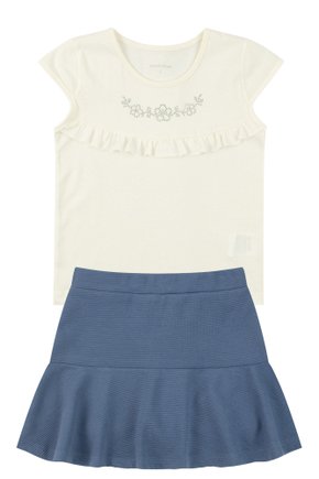 Conjunto Infantil Feminino Meia Malha/Malha Beautiful - Moda Love