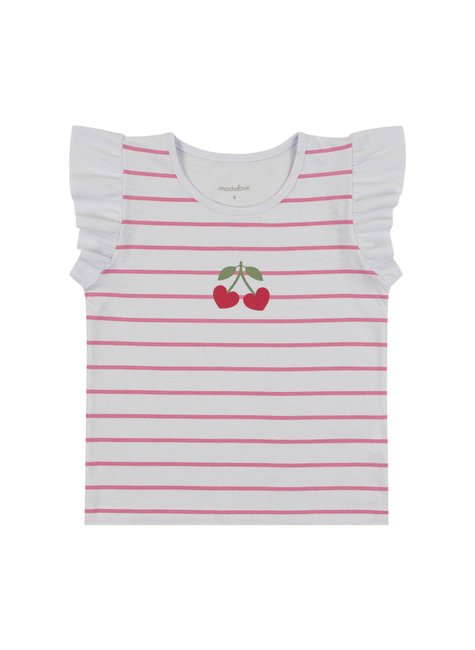 conjunto infantil feminino meia malhamoletinho cerejas moda love 7