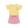 conjunto infantil feminino meia malhamoletinho flower moda love