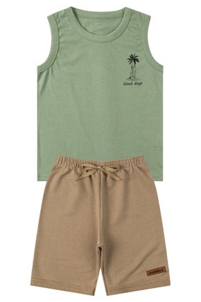 Conjunto Infantil Masculino Meia Malha/Moletinho Good Days - Moda Love