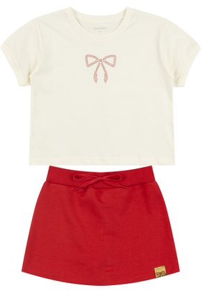 Conjunto Infantil Feminino Meia Malha/Moletinho Charming - Moda Love