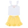 conjunto infantil feminino meia malhamoletinho florzinhas moda love