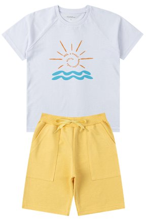 Conjunto Infantil Masculino Meia Malha/Moletinho Summer - Moda Love