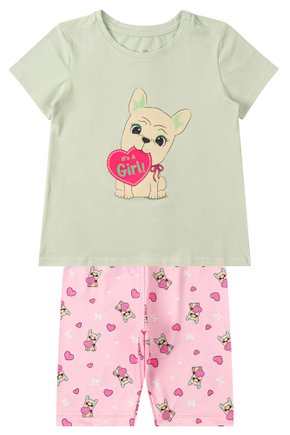 Conjunto Infantil Feminino Meia Malha/Suplex Sublimado Cute - Moda Love